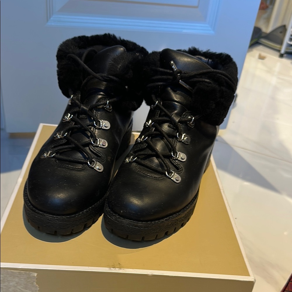 Michael Kor’s Women's Black Fur-Lined Boots